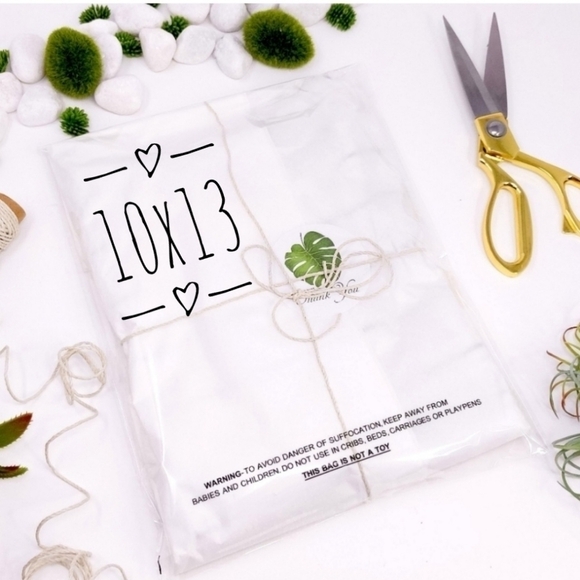 25 PACK- 10X13 CLEAR SUFFOCATION WARNING POLY MAILERS - Picture 1 of 4